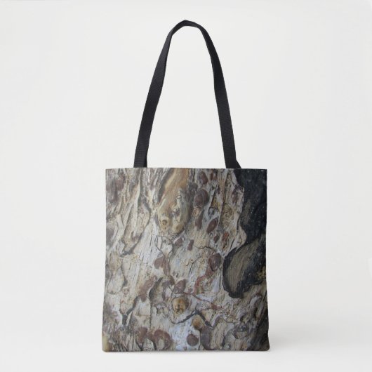 Driftwood Grain Pattern Foto Rustic Woodgrain Tote Bag (Voorkant)