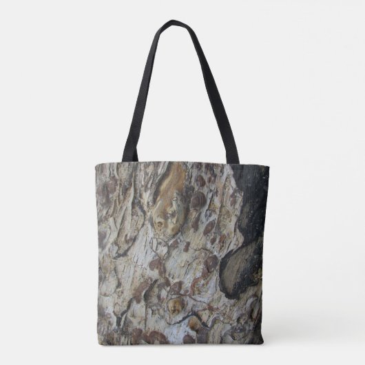 Driftwood Grain Pattern Foto Rustic Woodgrain Tote Bag (Achterkant)
