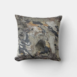 Driftwood Grain Pattern Foto Rustige strand Natuur Kussen