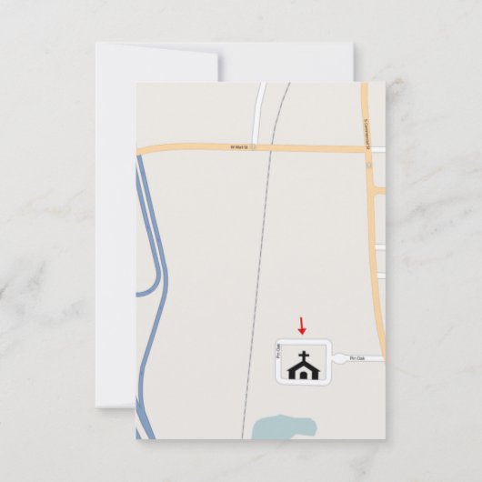 Driftwood Gray Coral Oranje Tree Direction Kaart (Achterkant)