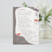 Driftwood Gray Coral Oranje Tree Direction Kaart (Staand voorkant)