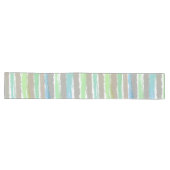 Driftwood Grey Blue Waterverf Stripes Lange Tafelloper (Horizontaal)