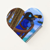 Driftwood heart notebook notitieboek (Achterkant)