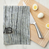 Driftwood in de schaduw van grijs strand, geperson theedoek (Quarter Fold)