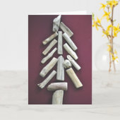 Driftwood kerstboom kaart (Gele Bloem)