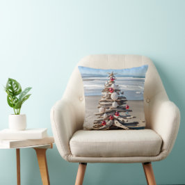 Driftwood kerstboom met zeester kussen