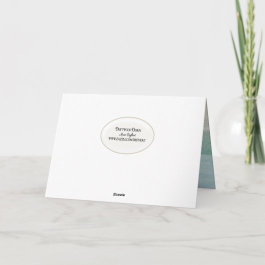 driftwood logon strandverjaardag feestdagen kaart (Achterkant)