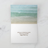 driftwood logon strandverjaardag feestdagen kaart (Binnen)