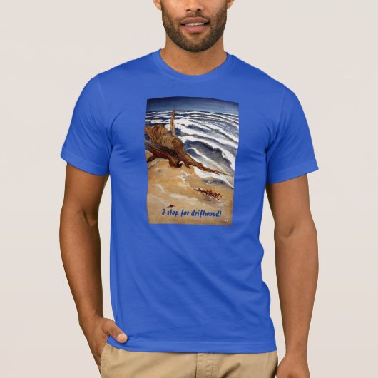 Driftwood met T-shirt Beach (Voorkant)