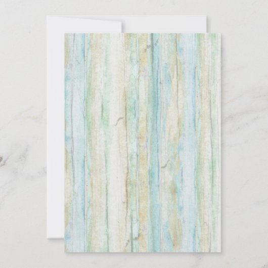 Driftwood Ocean Beach Coastal Seashore Weddenschap Kaart (Achterkant)