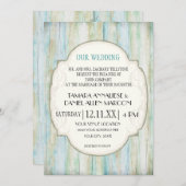 Driftwood Ocean Beach Coastal Seashore Weddenschap Kaart (Voorkant / Achterkant)