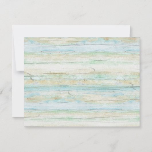 Driftwood Ocean Beach Coastal Seashore Weddenschap Kaart (Achterkant)