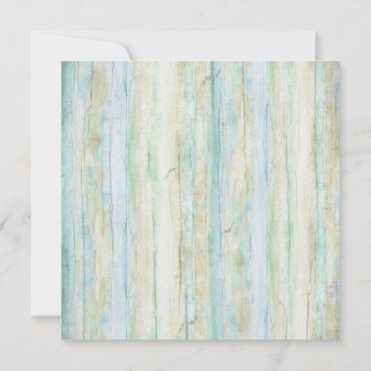 Driftwood Ocean Beach Coastal Seashore Weddenschap Kaart (Achterkant)