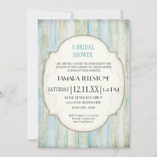 Driftwood Ocean Beach Coastal Shore Vrijgezellenfe Kaart (Voorkant)