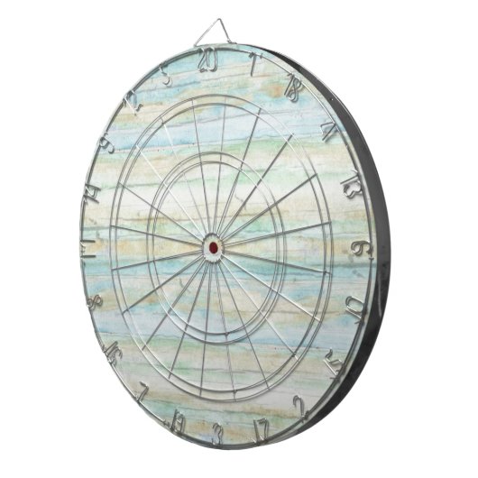 Driftwood Ocean Beach House Coastal Seashore Dartbord (Voorkant Rechts)