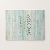 Driftwood Ocean Beach House Coastal Seashore Legpuzzel (Horizontaal)