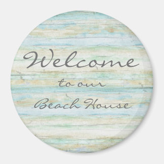 Driftwood Ocean Beach House Coastal Seashore Magneet