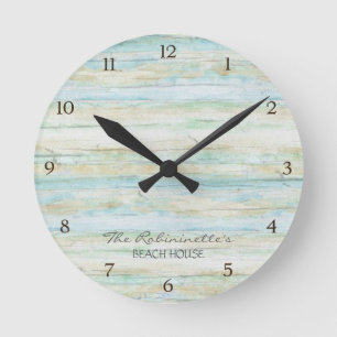 Driftwood Ocean Beach House Coastal Seashore Ronde Klok