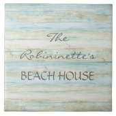Driftwood Ocean Beach House Coastal Seashore Tegeltje (Voorkant)