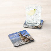driftwood op de korte ijskast van Frans strand Drankjes Onderzetter (Rechterzijde)