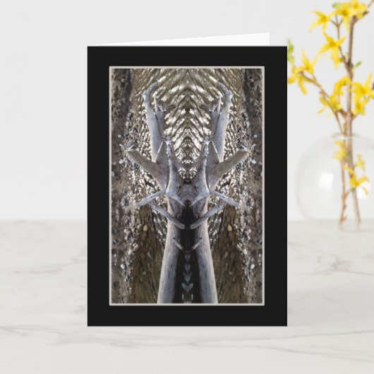 Driftwood over Stream Abstracte Kaart (Gele Bloem)