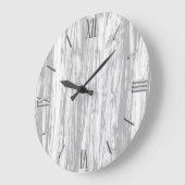 Driftwood patroon - grijs / grijs en wit grote klok (Hoek)