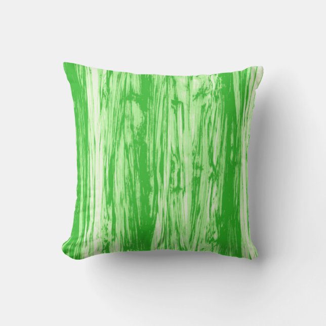 Driftwood patroon - kalkgroen en wit kussen (Voorkant)