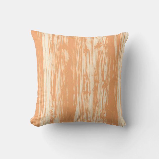 Driftwood patroon - lichte sinaasappel en crème kussen (Voorkant)