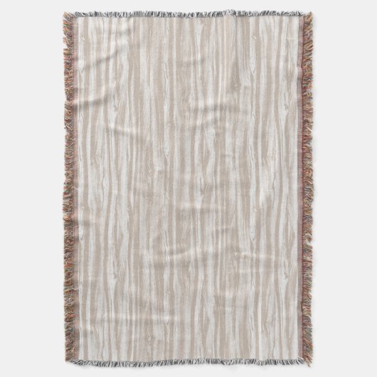 Driftwood patroon - tauptan en wit deken (Voorkant Verticaal)