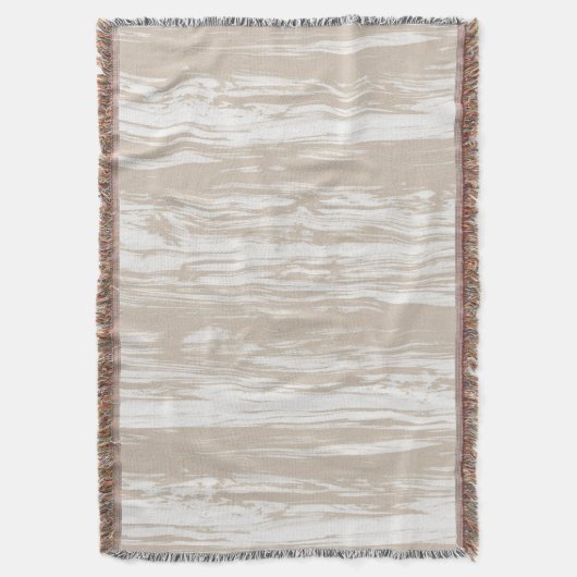 Driftwood patroon - tauptan en wit deken (Voorkant Verticaal)