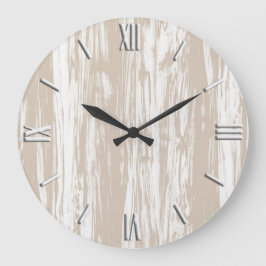 Driftwood patroon - tauptan en wit grote klok