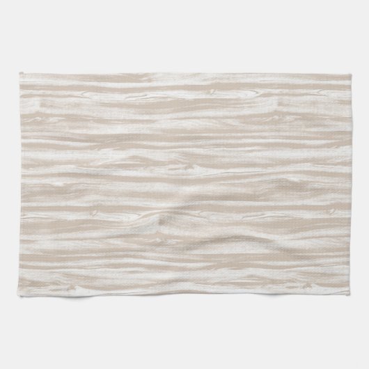 Driftwood patroon - tauptan en wit theedoek (Horizontaal)