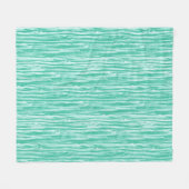 Driftwood patroon - turkooizen en wit fleece deken (Voorkant (Horizontaal))