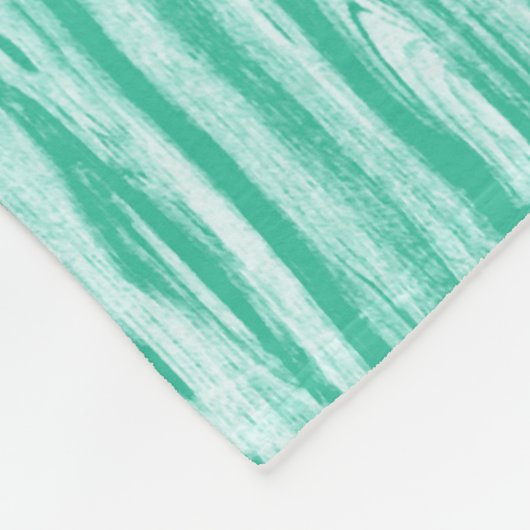 Driftwood patroon - turkooizen en wit fleece deken (Hoek)