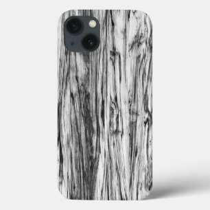 Driftwood patroon - zwart, wit en grijs iPhone 13 hoesje