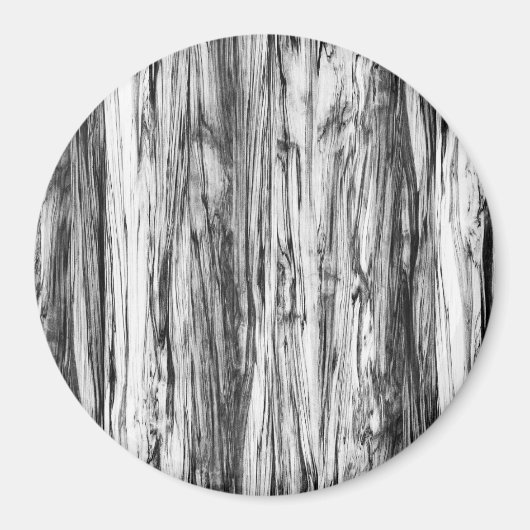 Driftwood patroon - zwart, wit en grijs magneet (Voorkant)