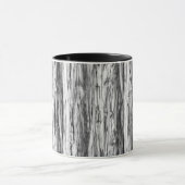 Driftwood patroon - zwart, wit en grijs mok (Midden)