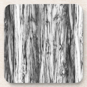 Driftwood patroon - zwart, wit en grijs onderzetter