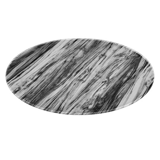 Driftwood patroon - zwart, wit en grijs snijplank (Hoek)