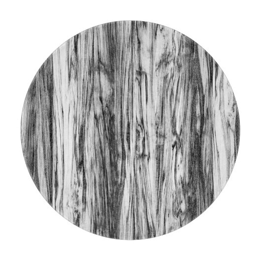 Driftwood patroon - zwart, wit en grijs snijplank (Voorkant)