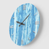 Driftwood pattern - ocean blue and white grote klok (Hoek)
