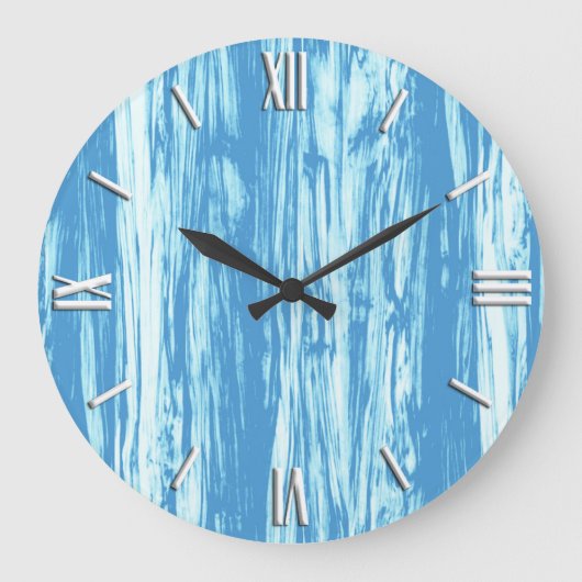 Driftwood pattern - ocean blue and white grote klok (Voorkant)