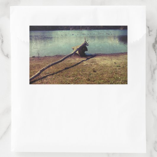 Driftwood Rechthoekige Sticker (Tas)