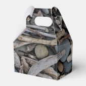 Driftwood strand bruiloft bedankdoosjes (Achterkant)