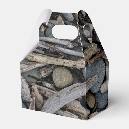 Driftwood strand bruiloft bedankdoosjes (Achterkant)