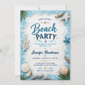 Driftwood Strand Feest Kaart (Voorkant)
