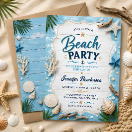 Driftwood Strand Feest Kaart