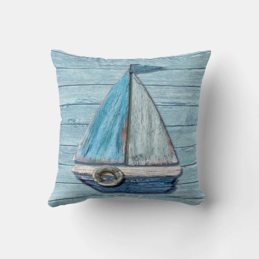 Driftwood strand ontwerp Yacht kussen. Kussen (Achterkant)