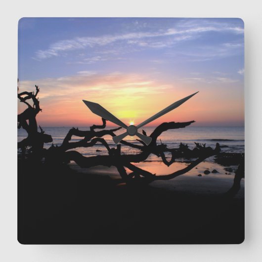 Driftwood Sunrise wandklok (Voorkant)