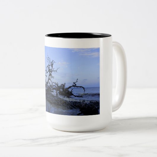 Driftwood Sunset Tweekleurige Koffiemok (Voorkant rechts)